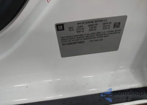 2013 Chevrolet Malibu 2Lz from USA, damaged, VIN 1G11J5SX2DF190629